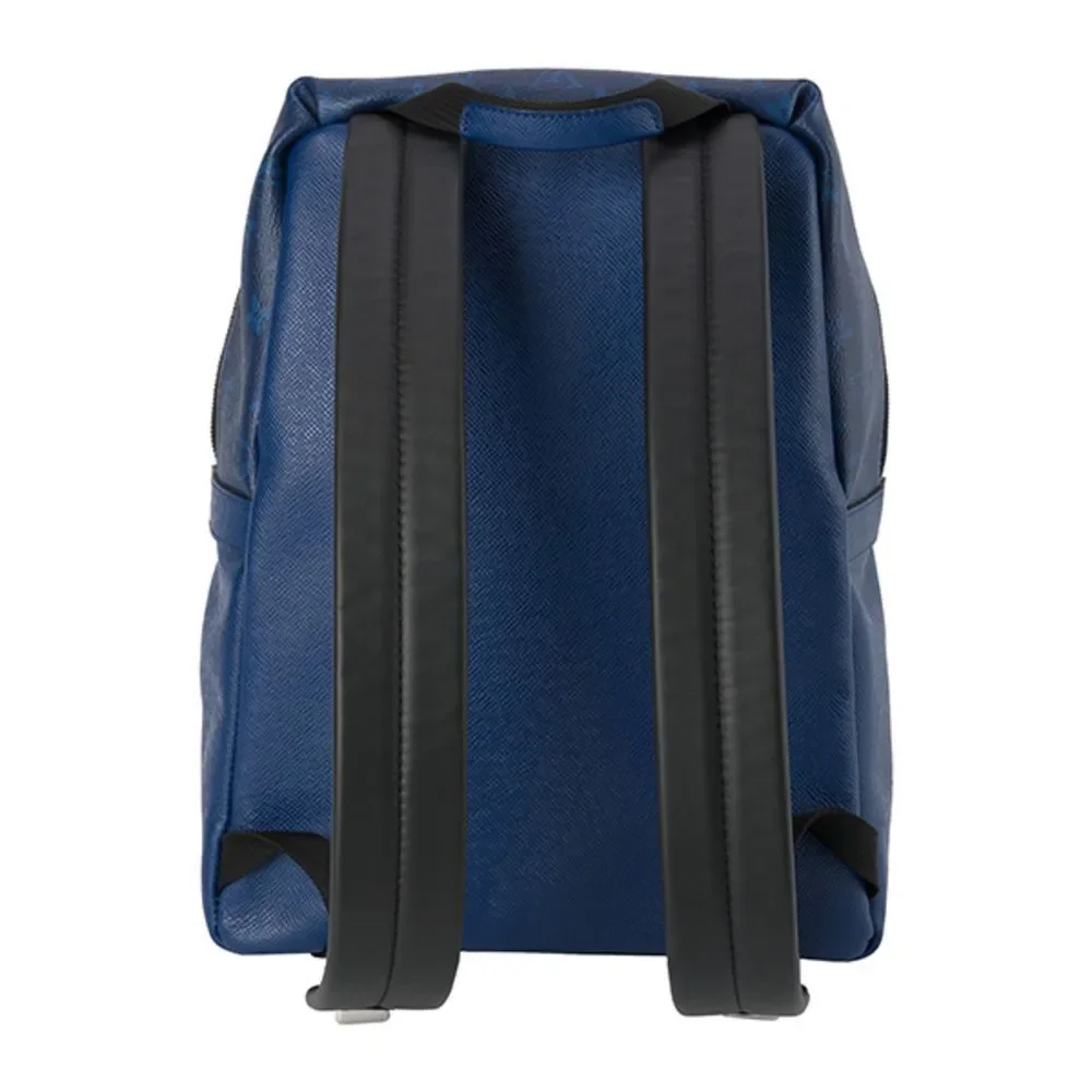 Louis Vuitton Rucksack Blue Leather Monogram Canvas